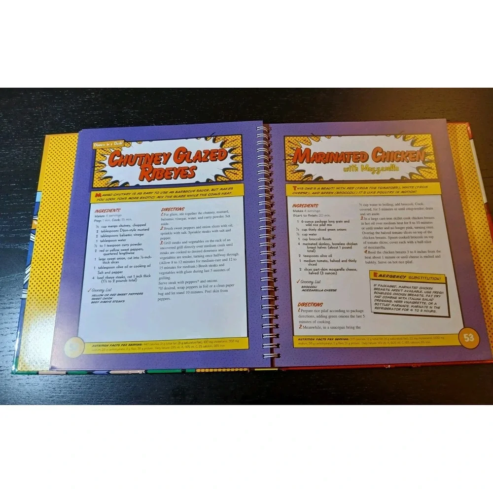 RECIPES TO THE RESCUE - HARDBACK BOOK - 2000 Cooking, Kitchen,‎ Comic Book #B60